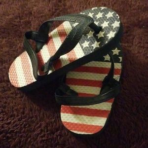 American Flag Flip flops